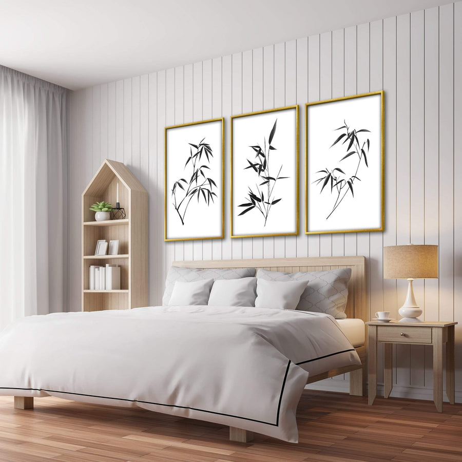 Obsidian Leaf Canvas Art Clock Canvas