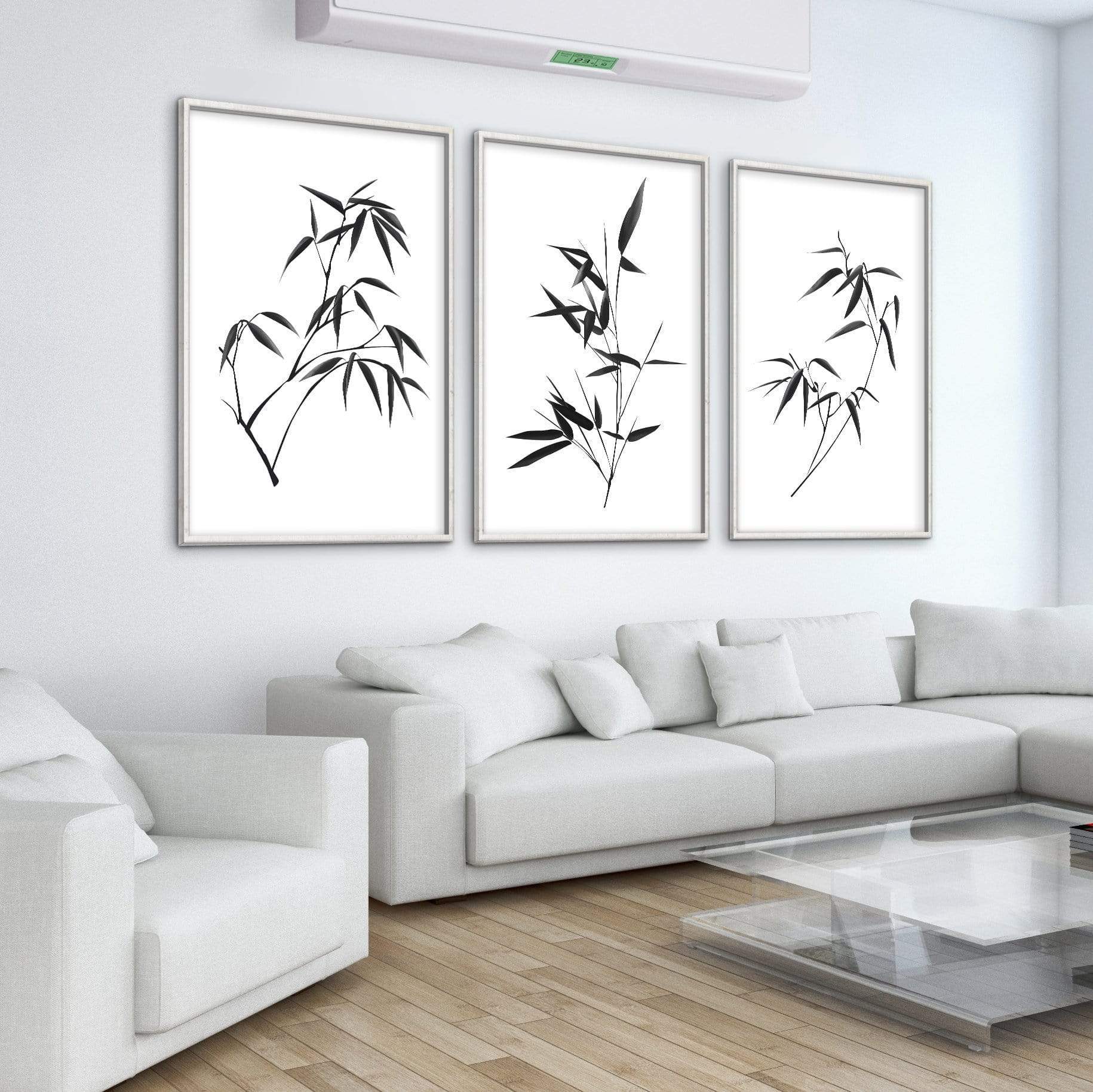 Obsidian Leaf Canvas Art Clock Canvas