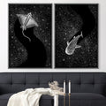 Ocean Constellation Canvas Art Clock Canvas