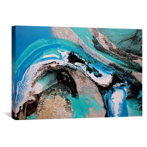 Ocean Geode Canvas Art Clock Canvas