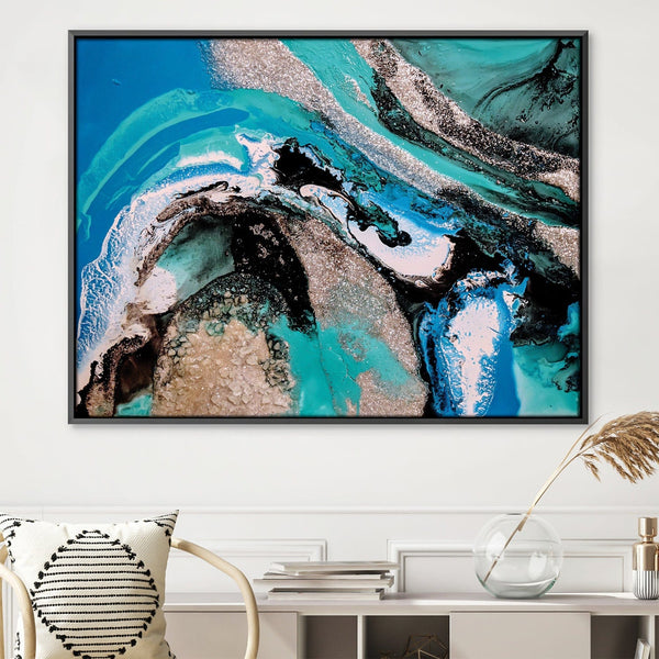 Ocean Geode Canvas Art Clock Canvas