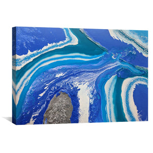 Ocean Geode IV Canvas Art Clock Canvas