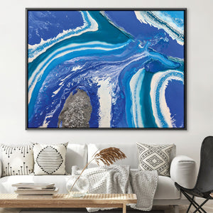 Ocean Geode IV Canvas Art 45 x 30cm / Unframed Canvas Print Clock Canvas