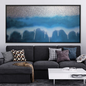 Ocean Shimmer Canvas Art 50 x 25cm / Unframed Canvas Print Clock Canvas