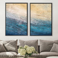 Ocean Shore Canvas Art Clock Canvas