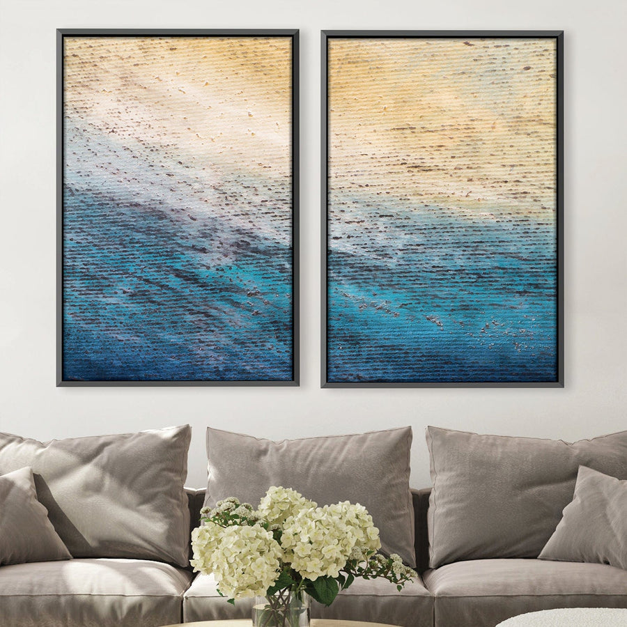Ocean Shore Canvas Art Clock Canvas