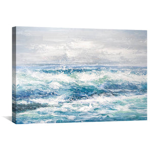 Ocean Waves Oil Painting Oil Clock Canvas