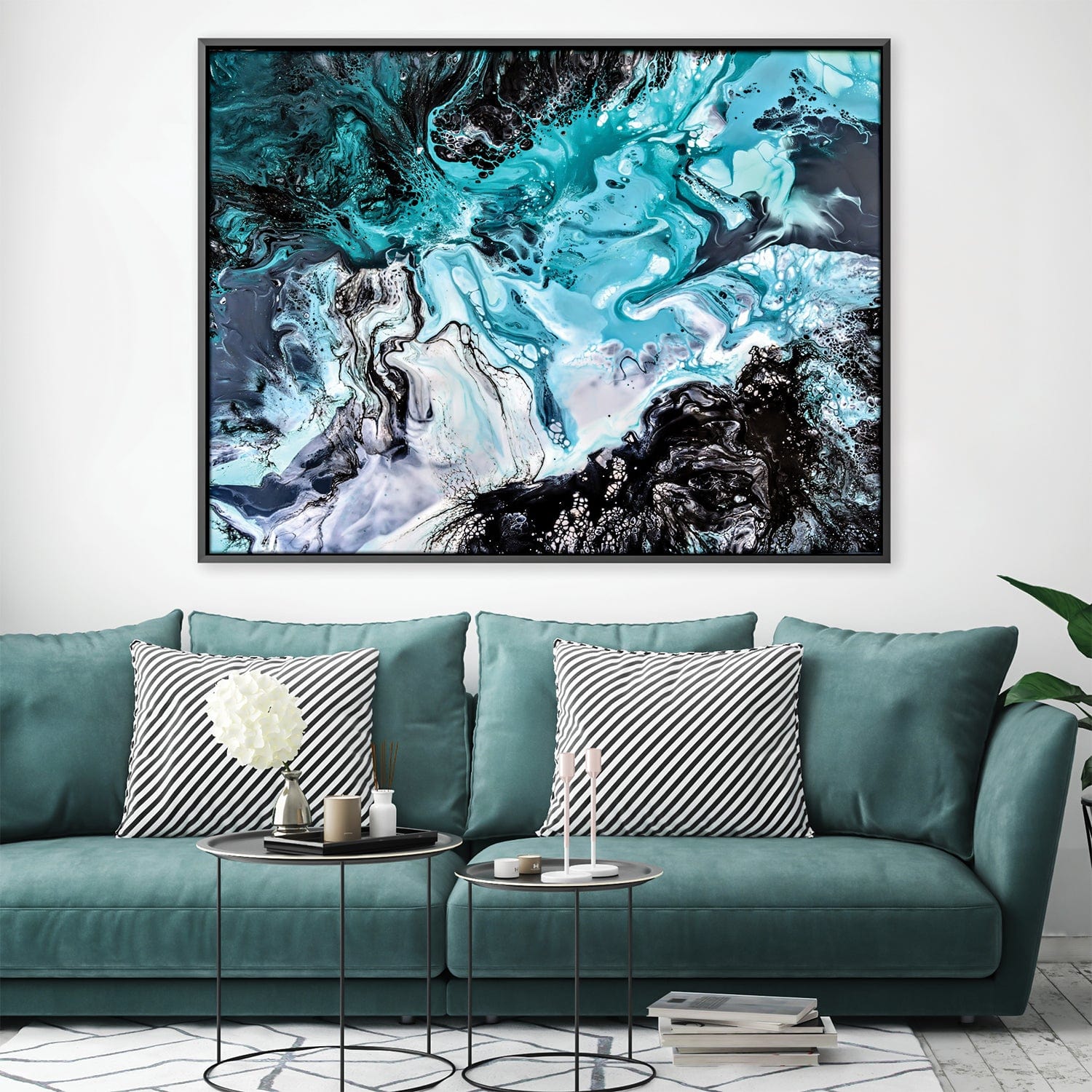 Oceanic Harmonies Canvas Art 45 x 30cm / Unframed Canvas Print Clock Canvas