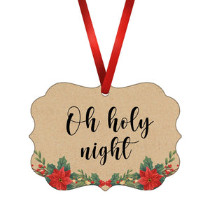 Oh Holy Night Ornament Christmas Ornament Victorian 10.8 x 8cm Clock Canvas