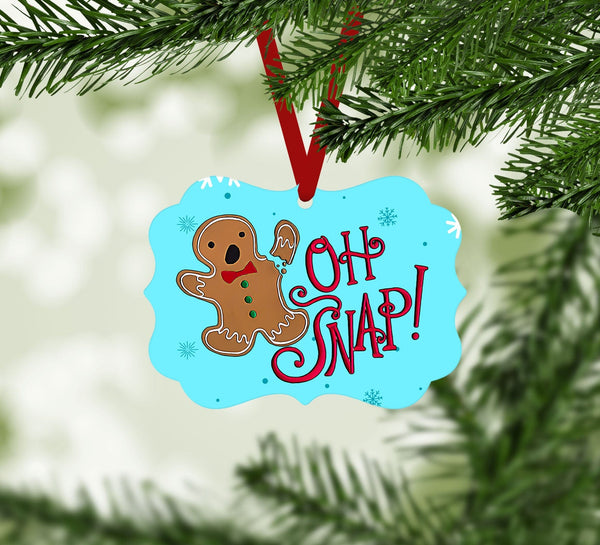 Oh Snap Ornament Christmas Ornament Victorian 10.8 x 8cm Clock Canvas