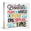 One Smile at a time Canvas Art Clock Canvas