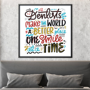 One Smile at a time Canvas Art Clock Canvas