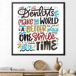 One Smile at a time Canvas Art Clock Canvas
