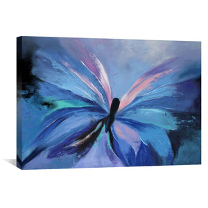 Out Of The Paint Butterfly Canvas Art 45 x 30cm / Unframed Canvas Print Clock Canvas