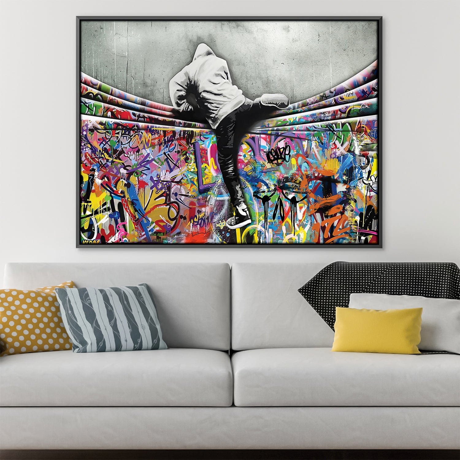 Over the Graffiti Curtain Canvas product thumbnail