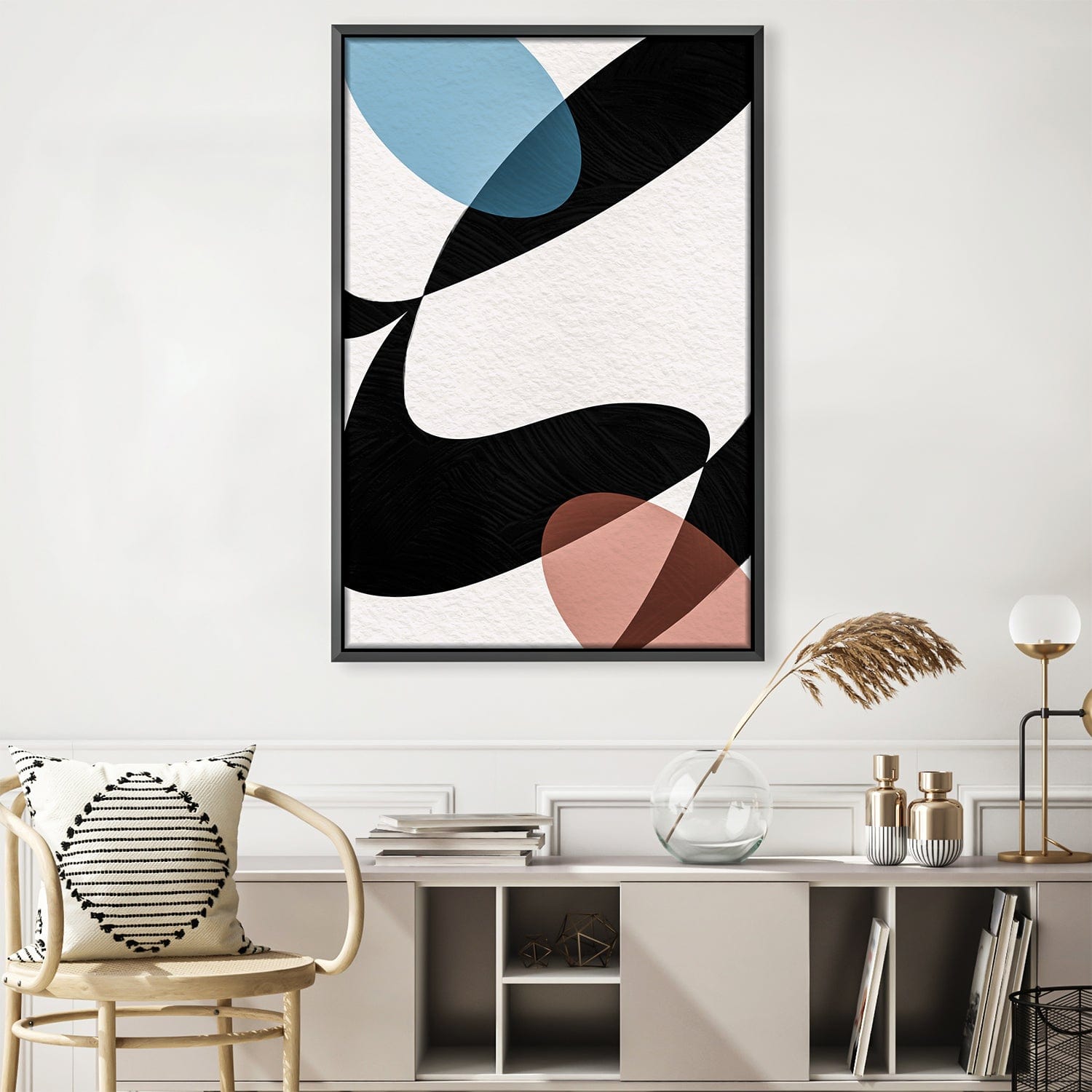 Overlapping Abstract Oval Canvas product thumbnail