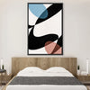 Overlapping Abstract Oval Canvas Art Clock Canvas