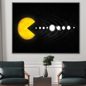 Pac Planets Canvas Art Clock Canvas