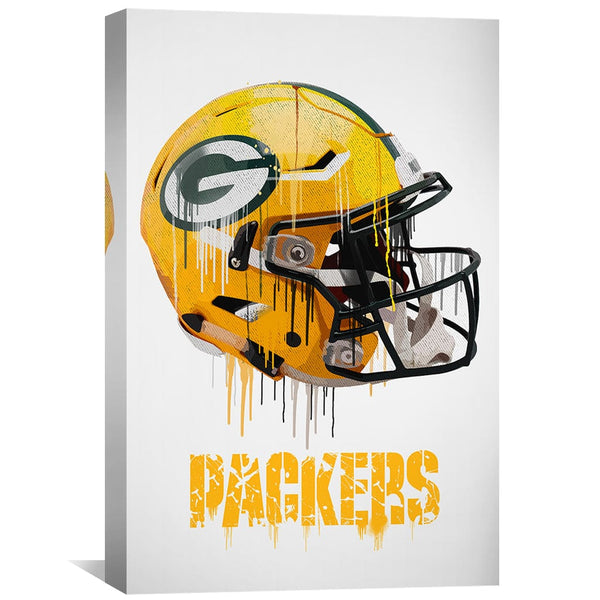 Packers Football Canvas Art Clock Canvas