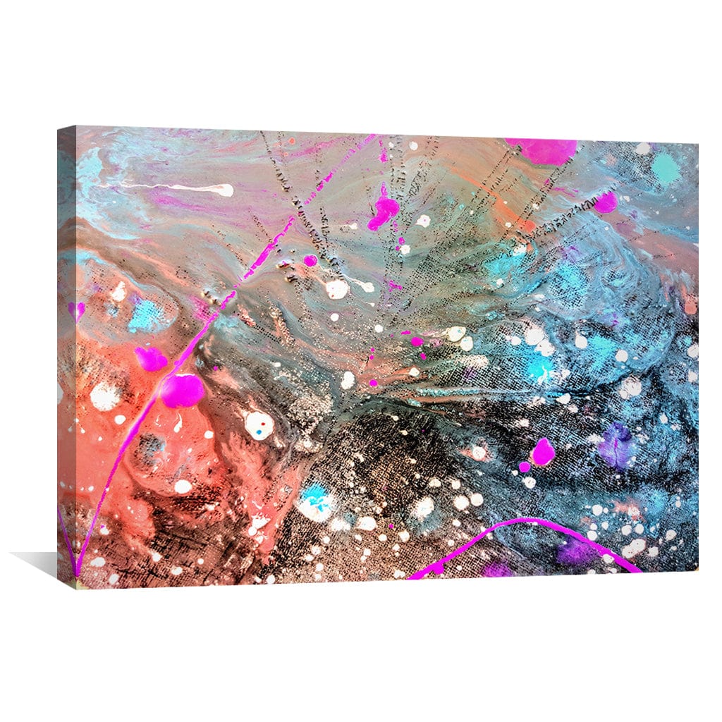 Paint Splatter Canvas Art Clock Canvas