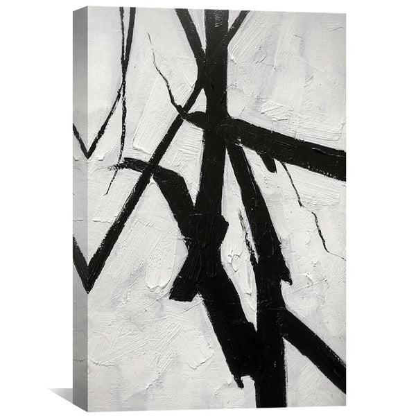Painted Branch Oil Painting Oil Clock Canvas