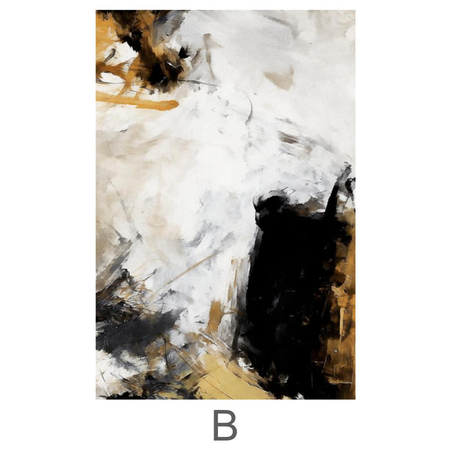 Painted Bronze Canvas Art B / 40 x 50cm / Standard Gallery Wrap Clock Canvas