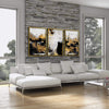 Painted Bronze Canvas Art Clock Canvas
