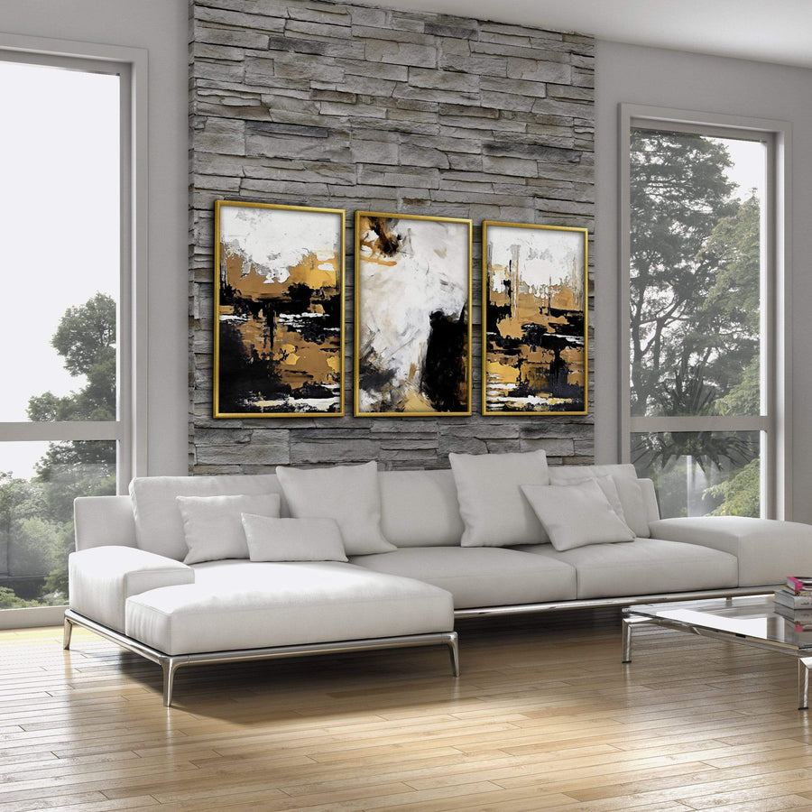 Painted Bronze Canvas Art Clock Canvas