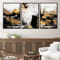 Painted Bronze Canvas Art Clock Canvas