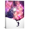 Painted Cosmos Canvas Art 30 x 45cm / Unframed Canvas Print Clock Canvas