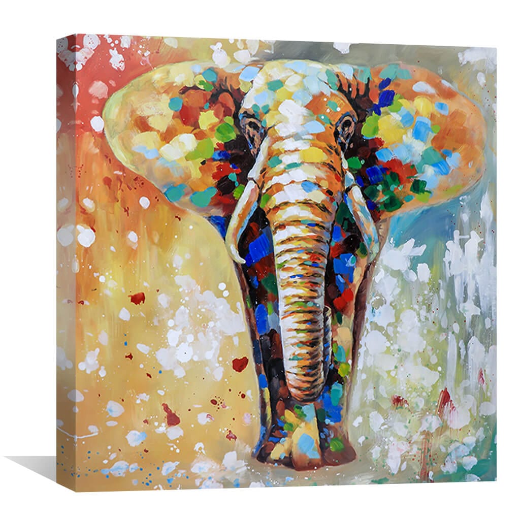 Painted Elephant Oil Painting product thumbnail
