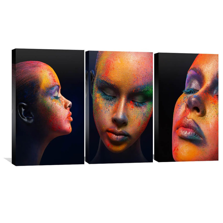 Painted Woman Canvas Art Clock Canvas
