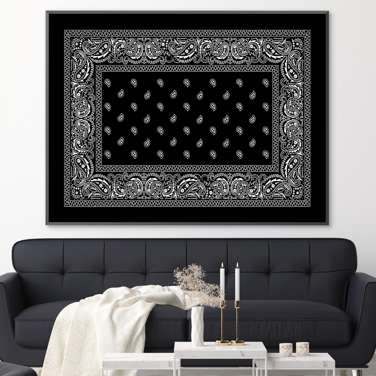 Paisley Bandana - Black Canvas product thumbnail