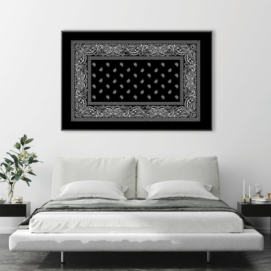 Paisley Bandana - Black Clock Canvas