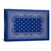 Paisley Bandana - Blue Canvas Art 45 x 30cm / Unframed Canvas Print Clock Canvas