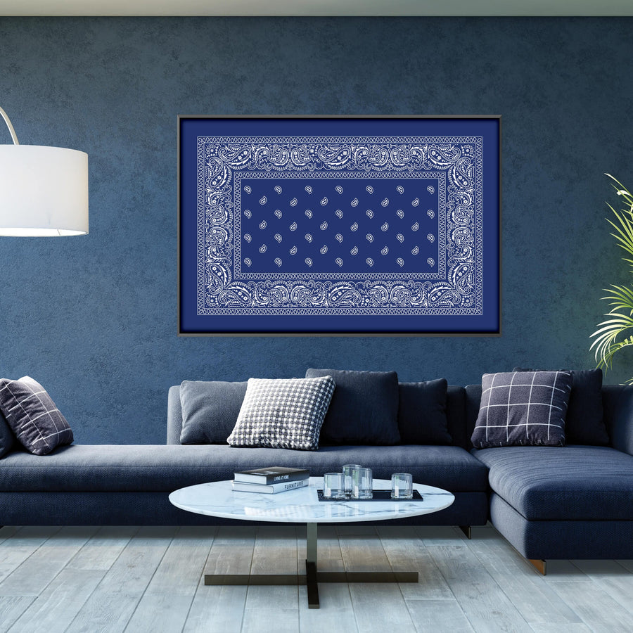 Paisley Bandana - Blue Clock Canvas