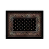 Paisley Bandana - Gold Canvas Art Clock Canvas