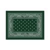 Paisley Bandana - Green Canvas Art Clock Canvas