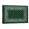 Paisley Bandana - Green Canvas Art 45 x 30cm / Unframed Canvas Print Clock Canvas