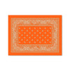 Paisley Bandana - Orange Canvas Art Clock Canvas