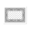 Paisley Bandana - White Canvas Art Clock Canvas