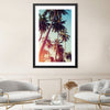 Palm Paradise Print Art Clock Canvas