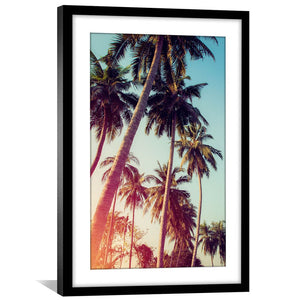 Palm Paradise Print Art 30 x 45cm / Unframed Canvas Print Clock Canvas