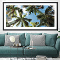 Palm Skies Print Art Clock Canvas