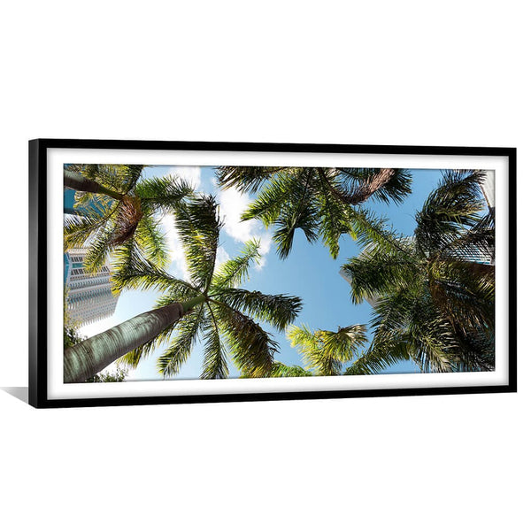 Palm Skies Print Art 50 x 25cm / Unframed Print Clock Canvas