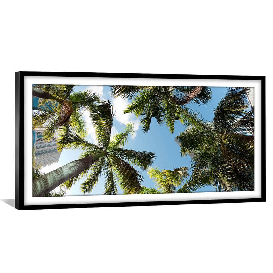 Palm Skies Print Art 50 x 25cm / Unframed Print Clock Canvas