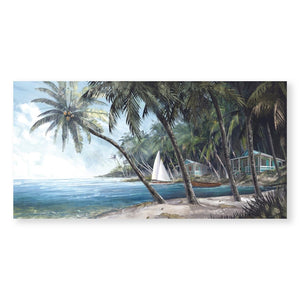 Palm Tree Escape Canvas Art Clock Canvas