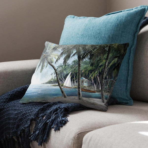 Palm Tree Escape Cushion Cushion Cushion Landscape Clock Canvas
