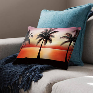 Palm Tree Horizon Cushion Cushion Cushion Landscape Clock Canvas
