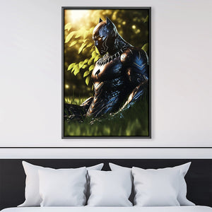 Panther in the Wild Canvas Art Clock Canvas